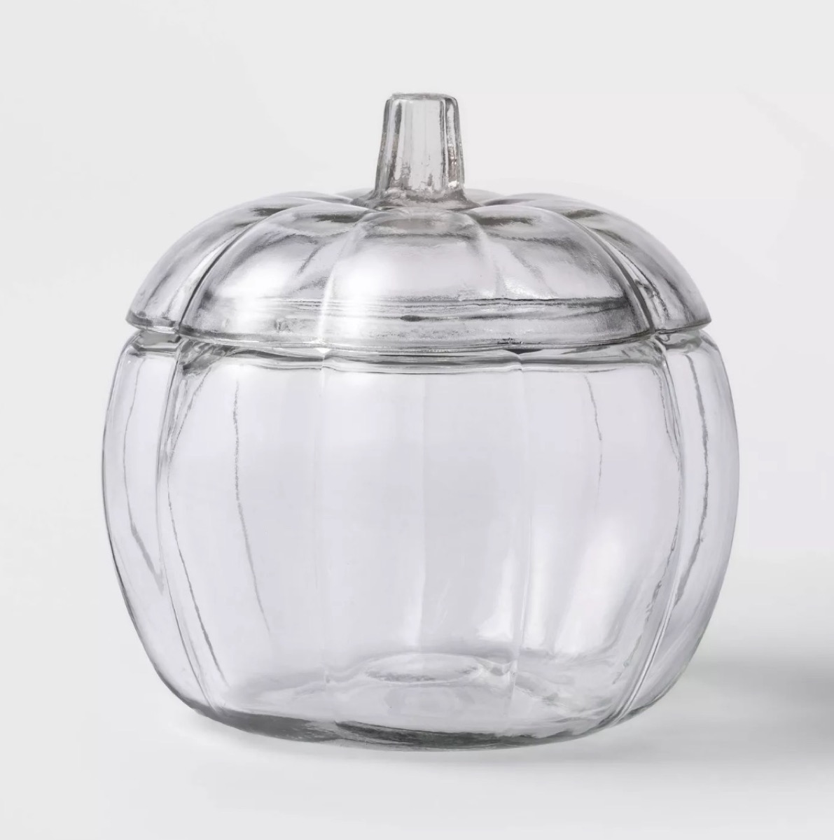 clear pumpkin shaped glass jar, target halloween decor