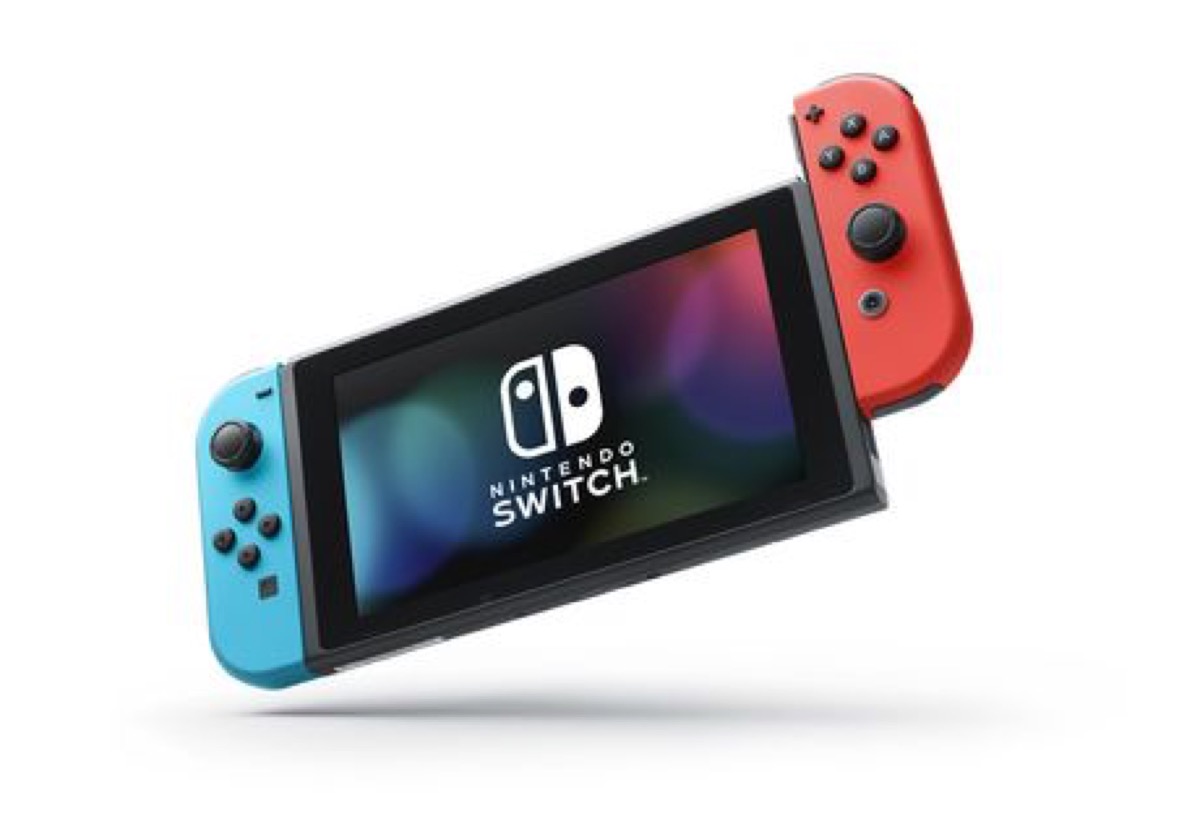 Nintendo switch console white background
