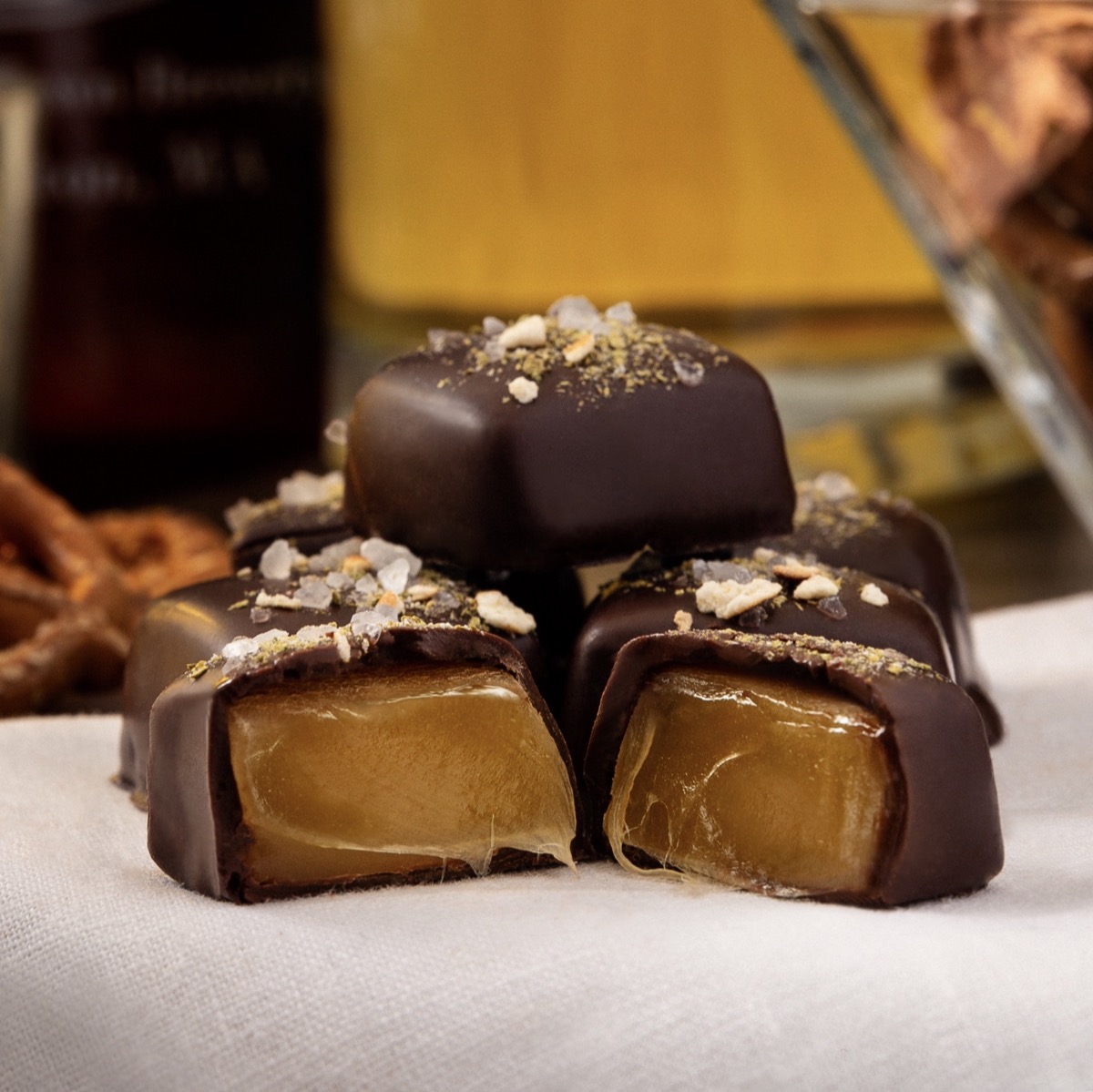 caramels dipped in chocolate 