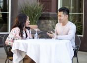 Asian male on an outdoor date with a black female