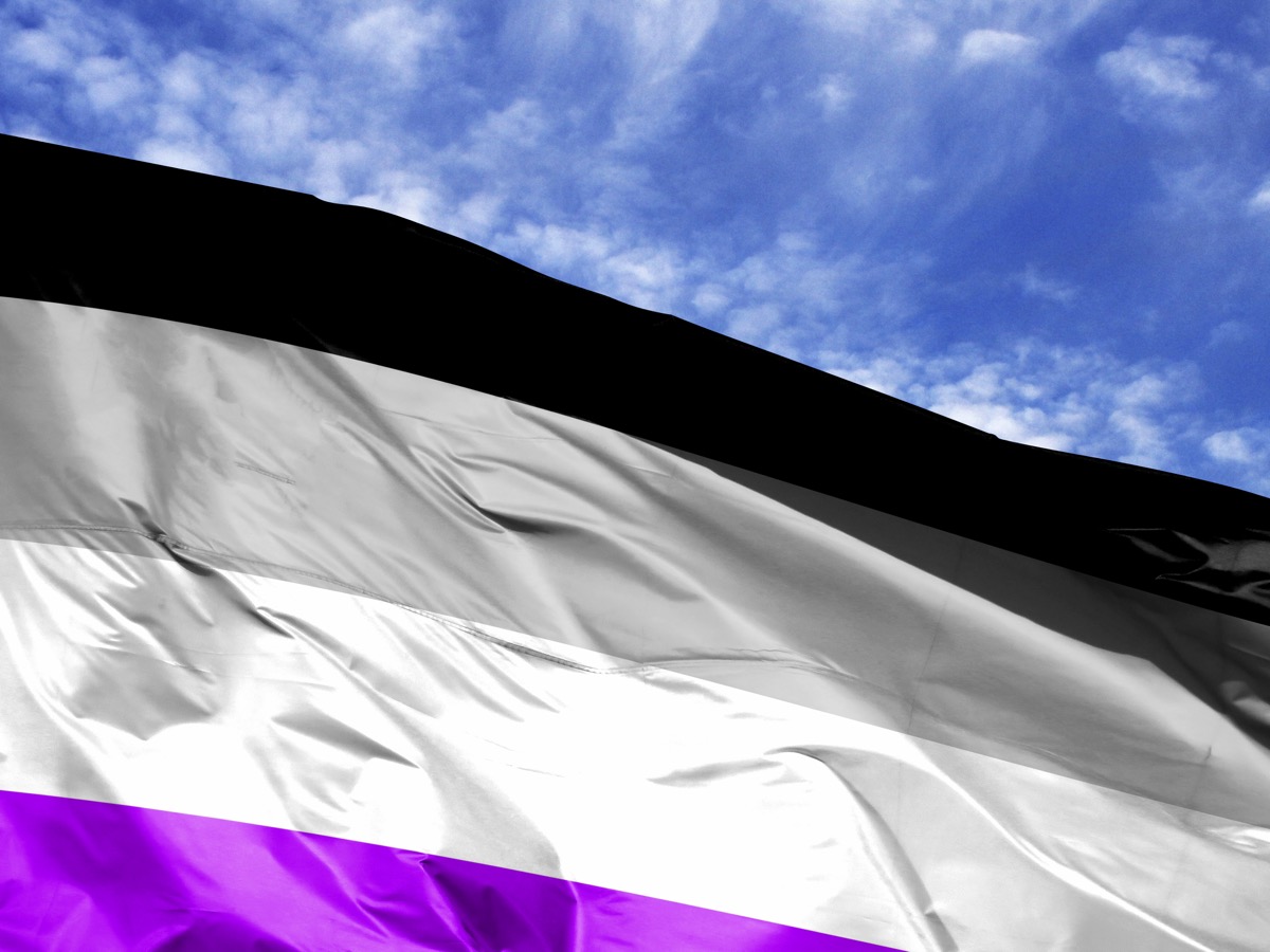 asexual flag in the sky