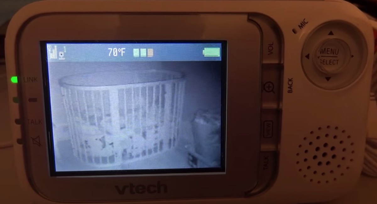 baby monitor of crib