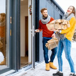 couple preparing their home for the winter
