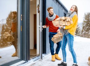 couple preparing their home for the winter