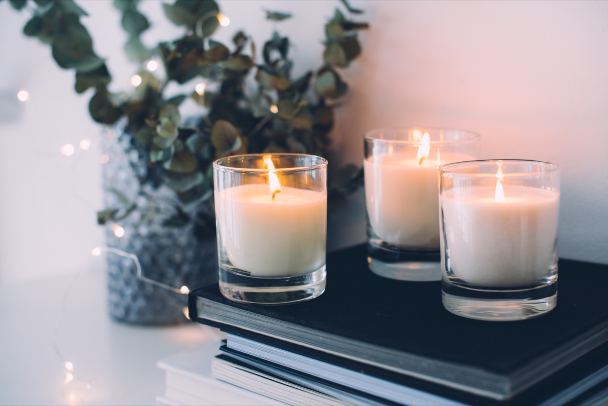 cozy home decor burning candles