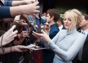 emma stone signing autographs for fans
