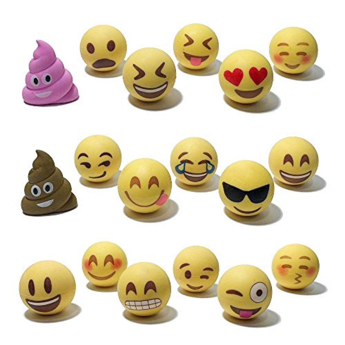 pencil top emoji erasers