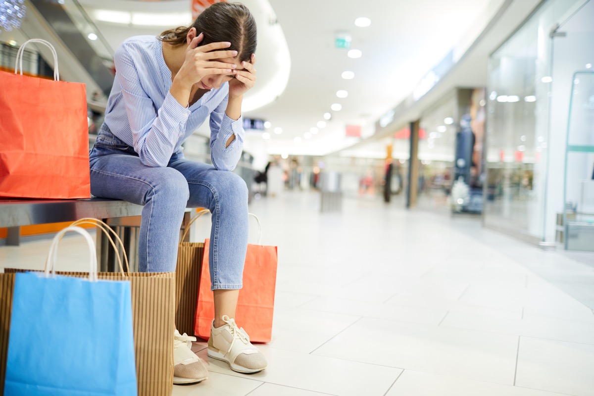 shopper stressed as they're shopping