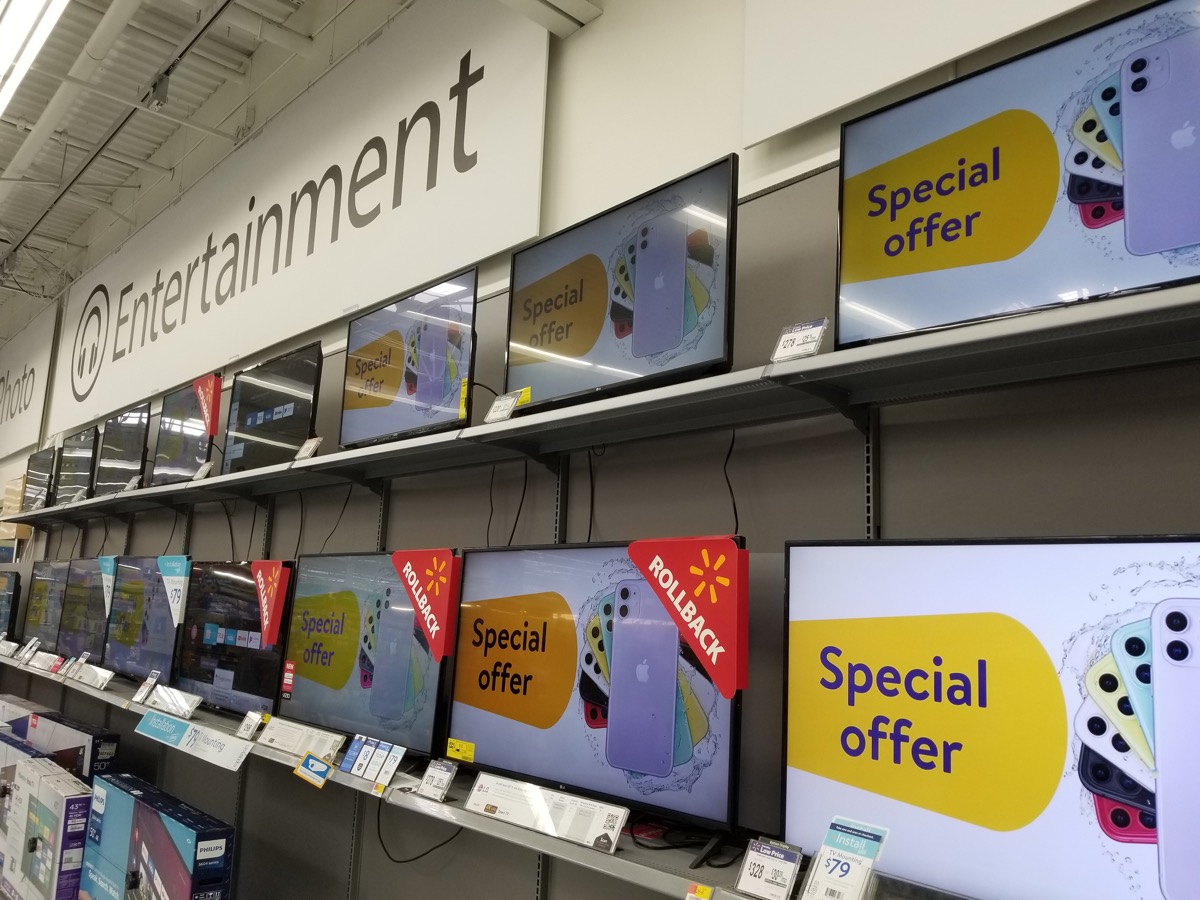 TVs on sale at a department store