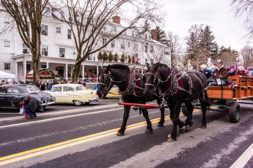 Main Street At Christmas _ Stockbridge, Massachusetts, USA