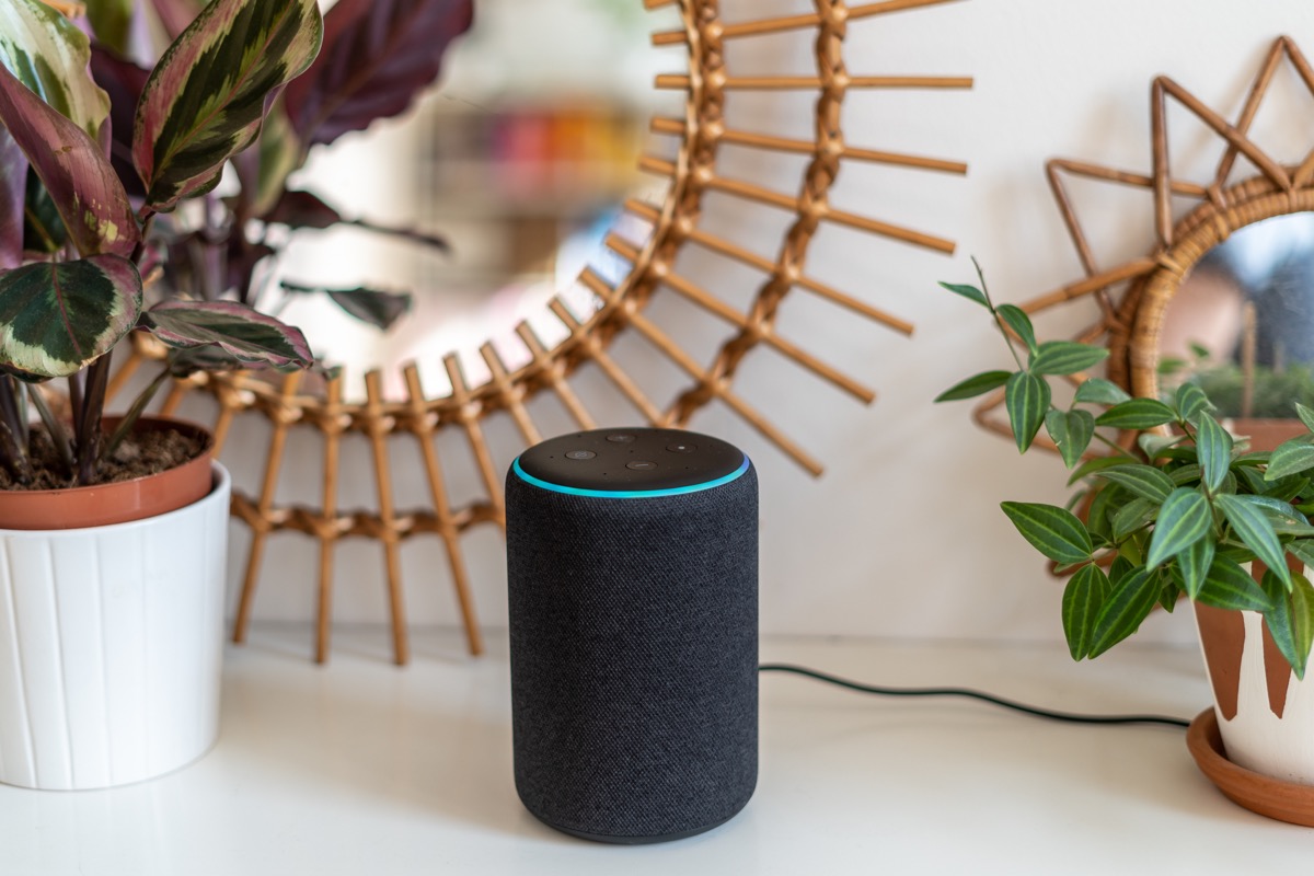 alexa in the home on a tabletop