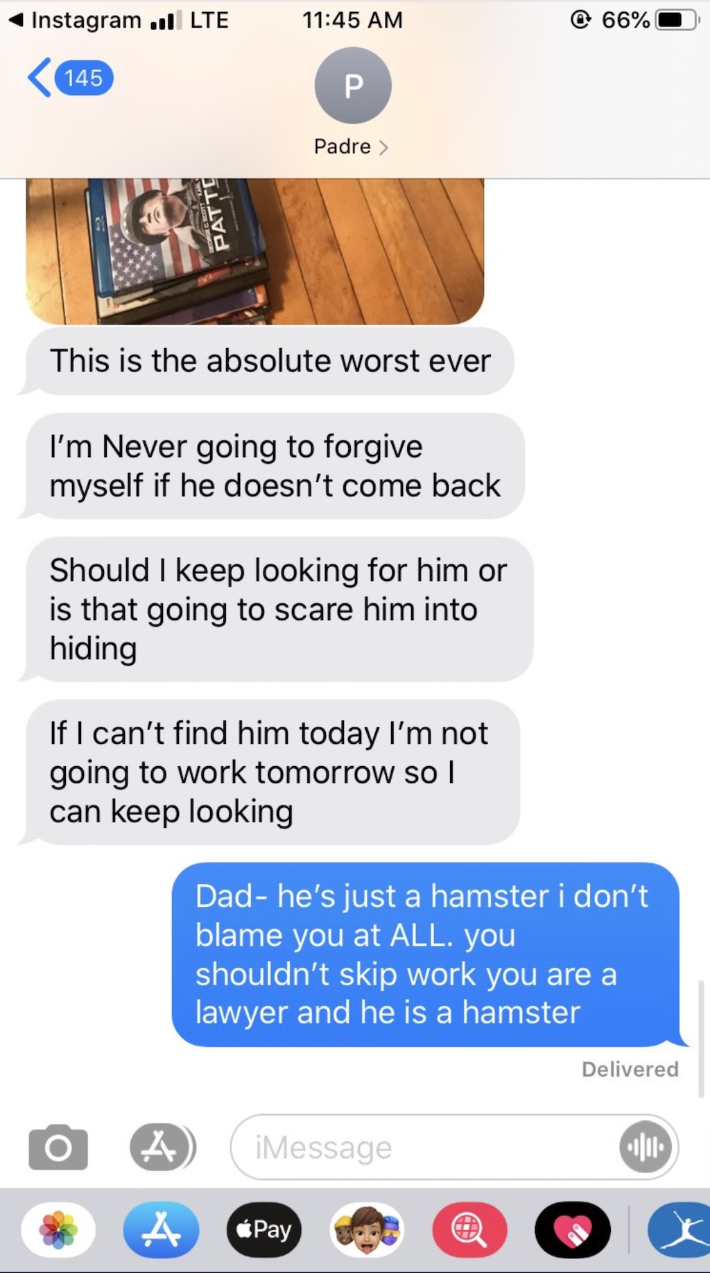 dad loses hamster viral texts