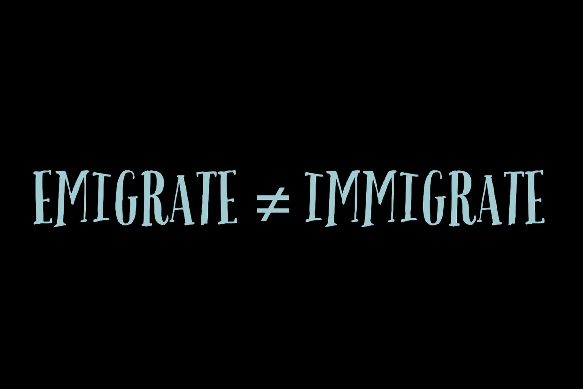 Emigrate and immigrate are commonly confused words
