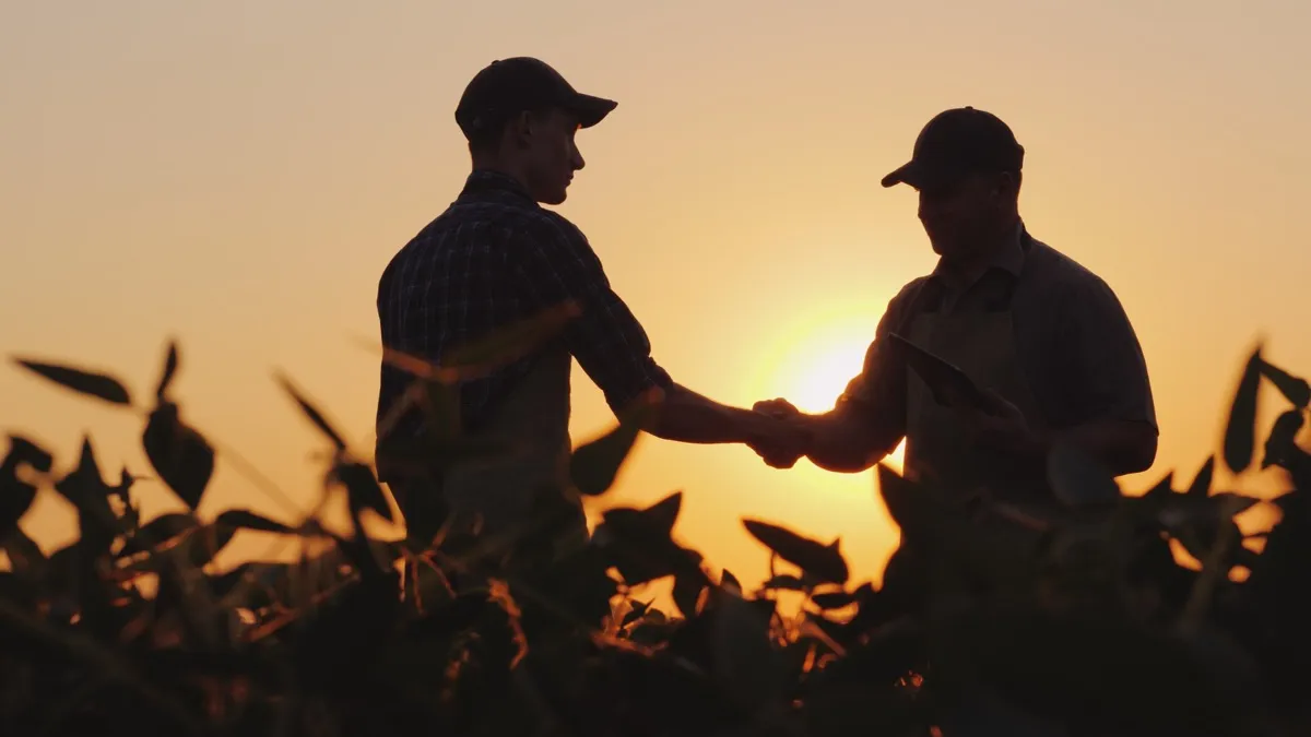 farmers shaking hands