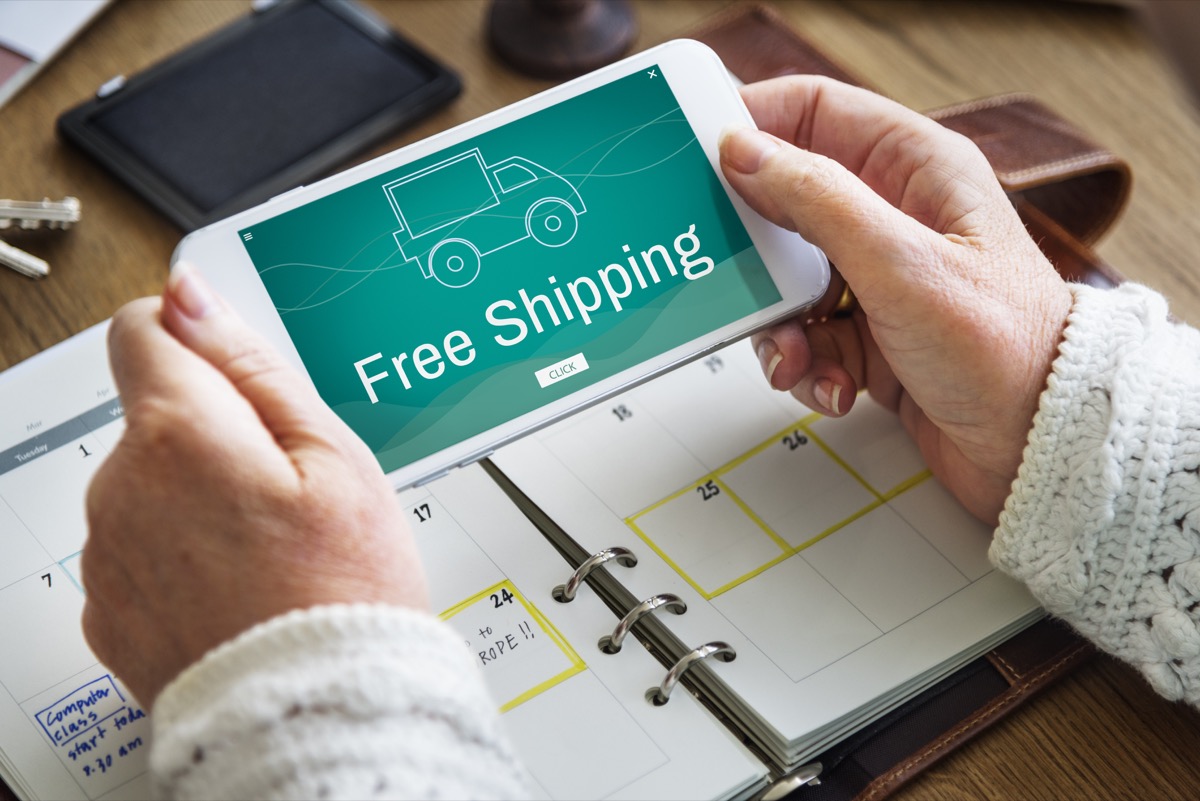 free shipping on phone screen
