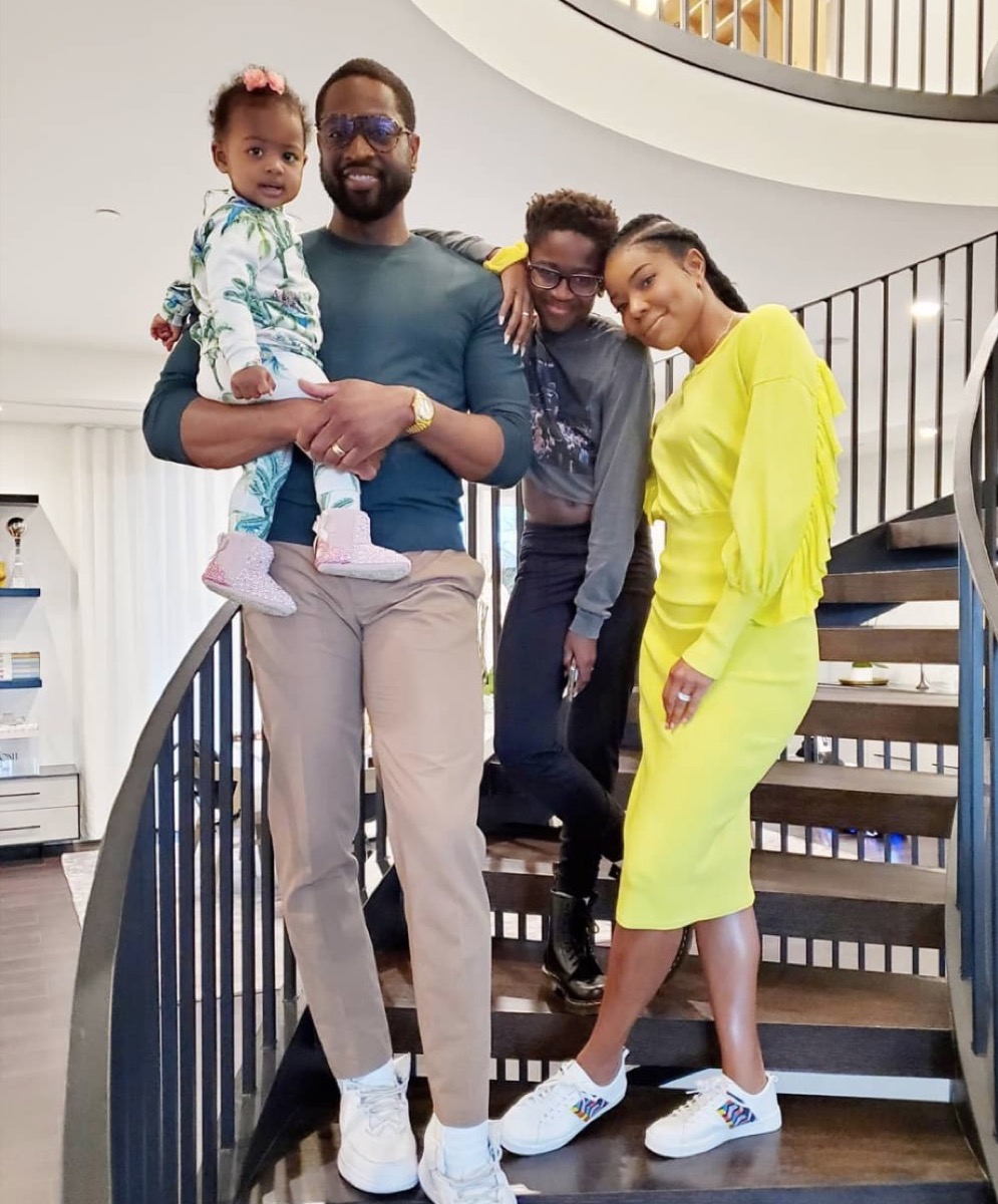 gabrielle union and dwyane wade and their kids