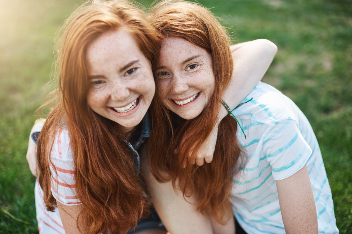redhead twin girls