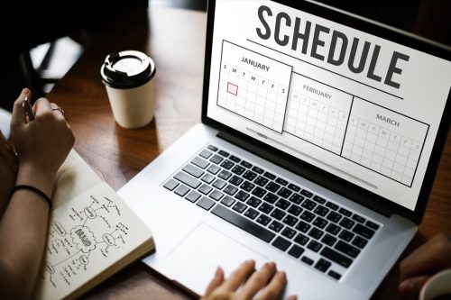 schedule agenda planner concept