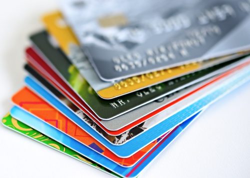 Stapel Kreditkarten