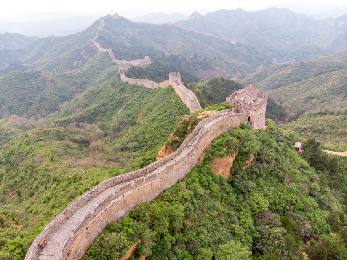 the great wall of china aerial view