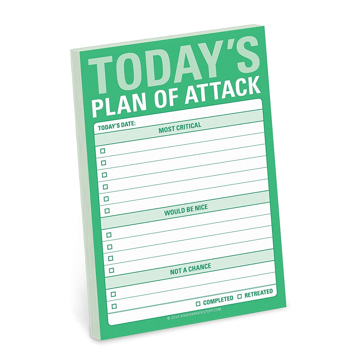 today's plan of attack journal