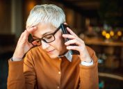 woman stressed out while she's on the phone