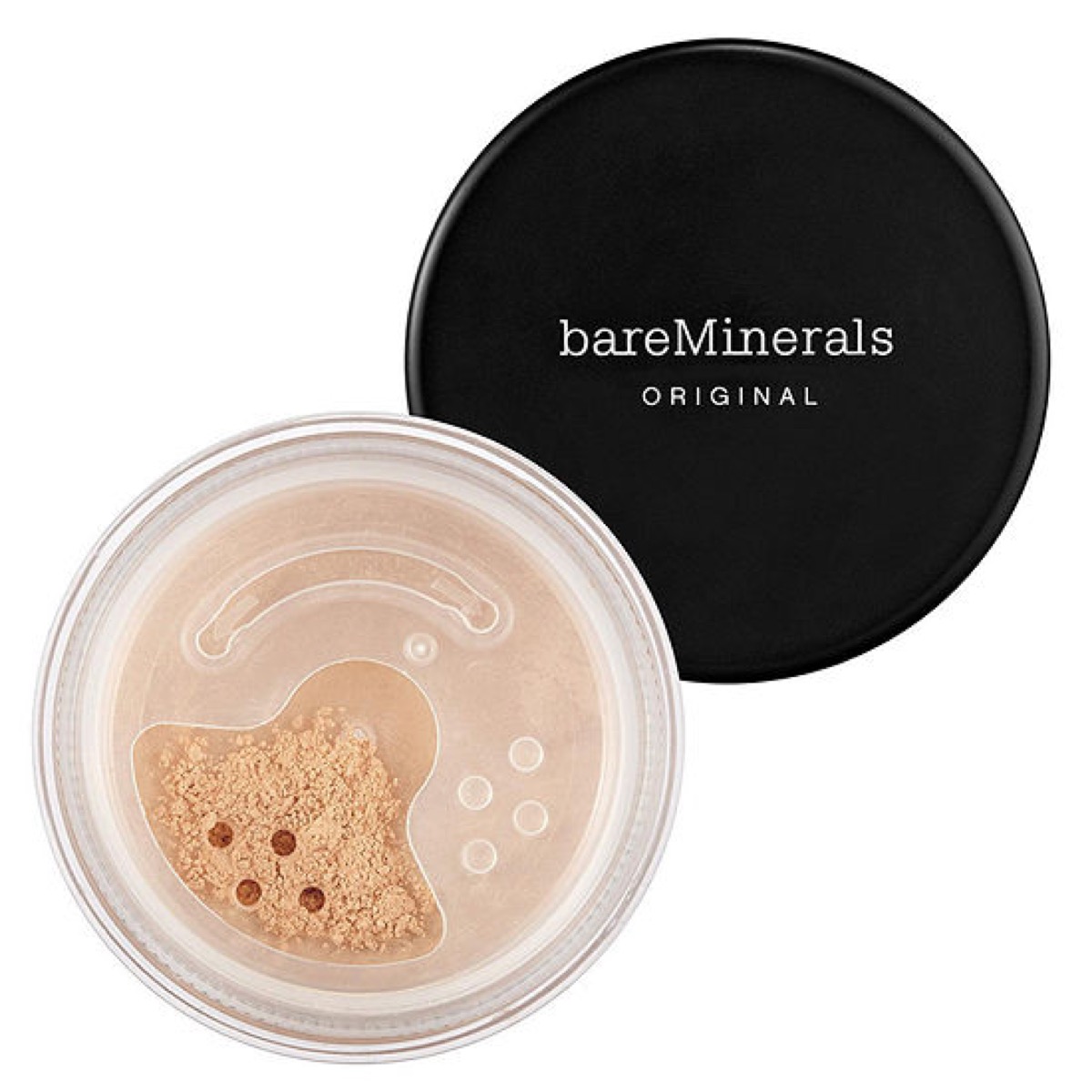 Open container of bare minerals loose powder