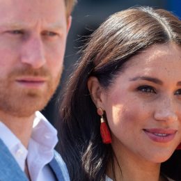 Prince Harry and Meghan Markle, the Duke and Duchess of Sussex depart after a visit to the Tembisa township in Johannesburg in 2019
