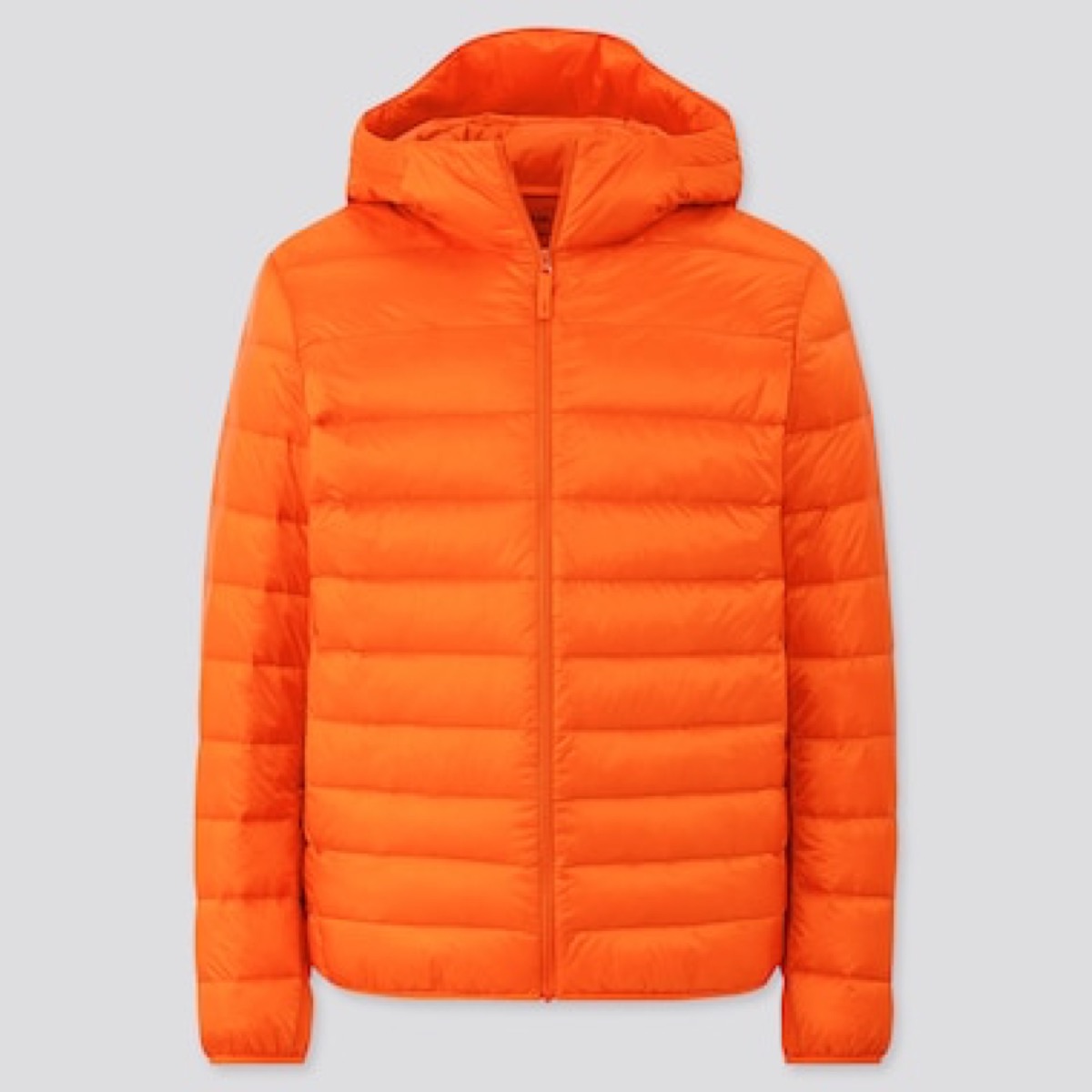 Bright orange down jacket
