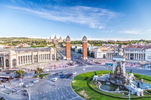 преглед на центъра на Барселона Испания
