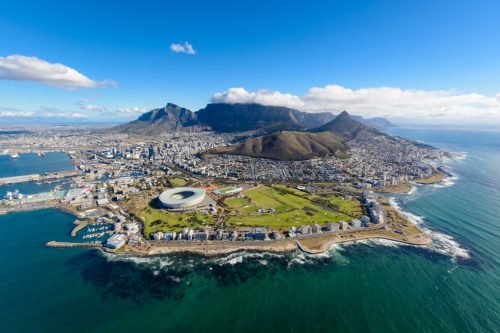 изглед от въздуха на Кейптаун