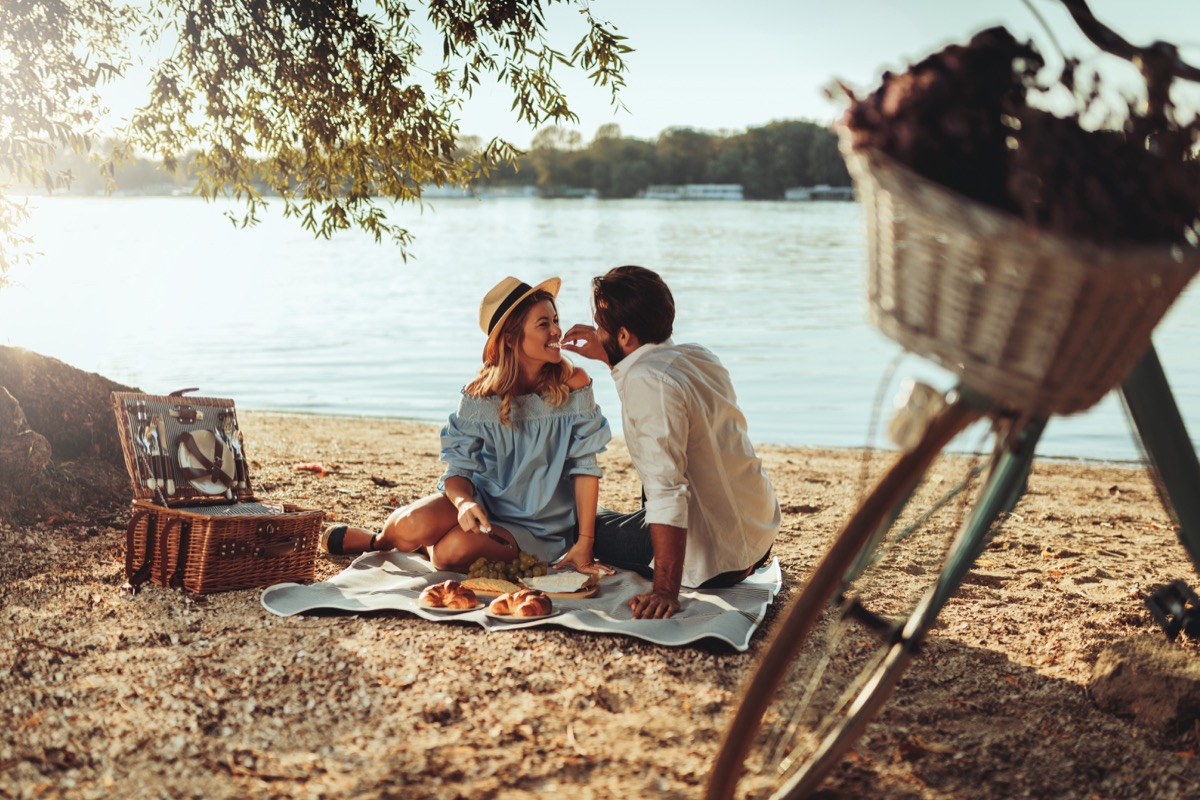 Couple having a picnic