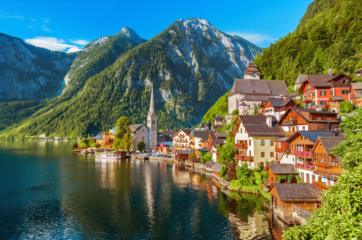 picturesque hallstatt mountain village