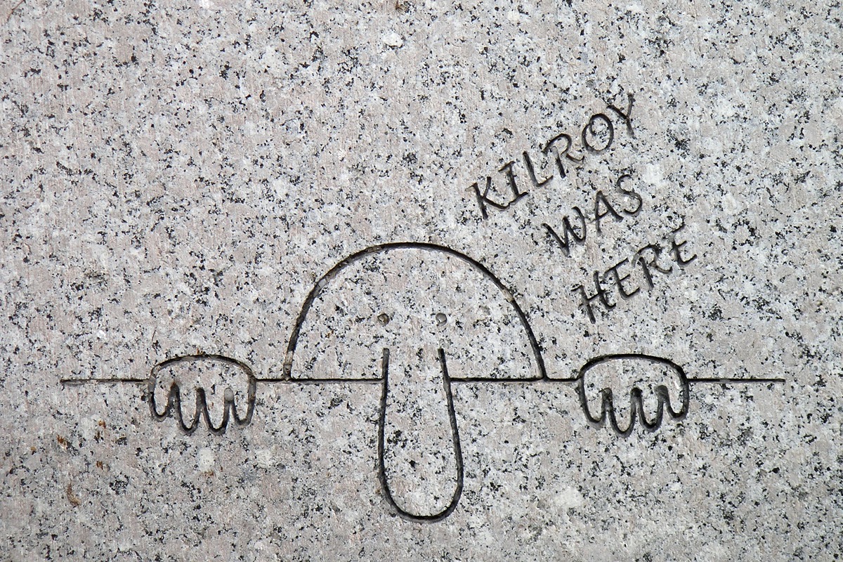 Kilroy was here etch