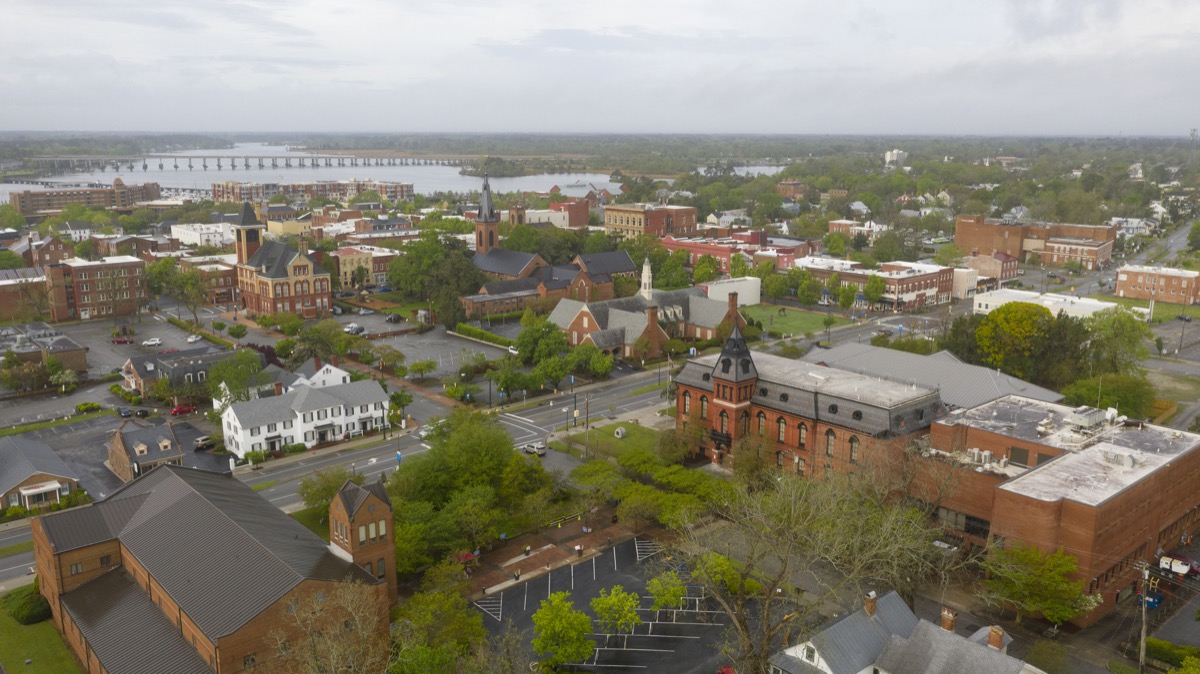 New Bern North Carolina is situated on the Neuse River and was the states first capital
