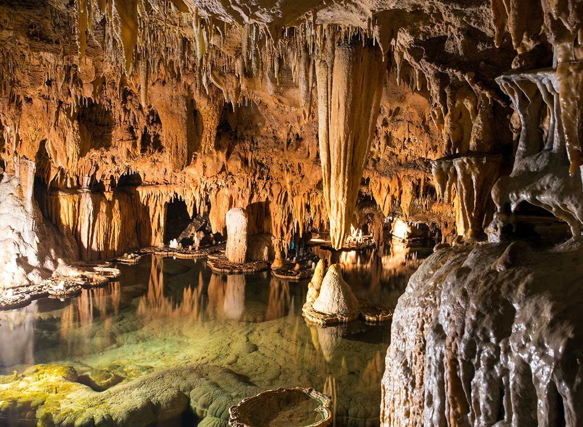 stalagmites and caves