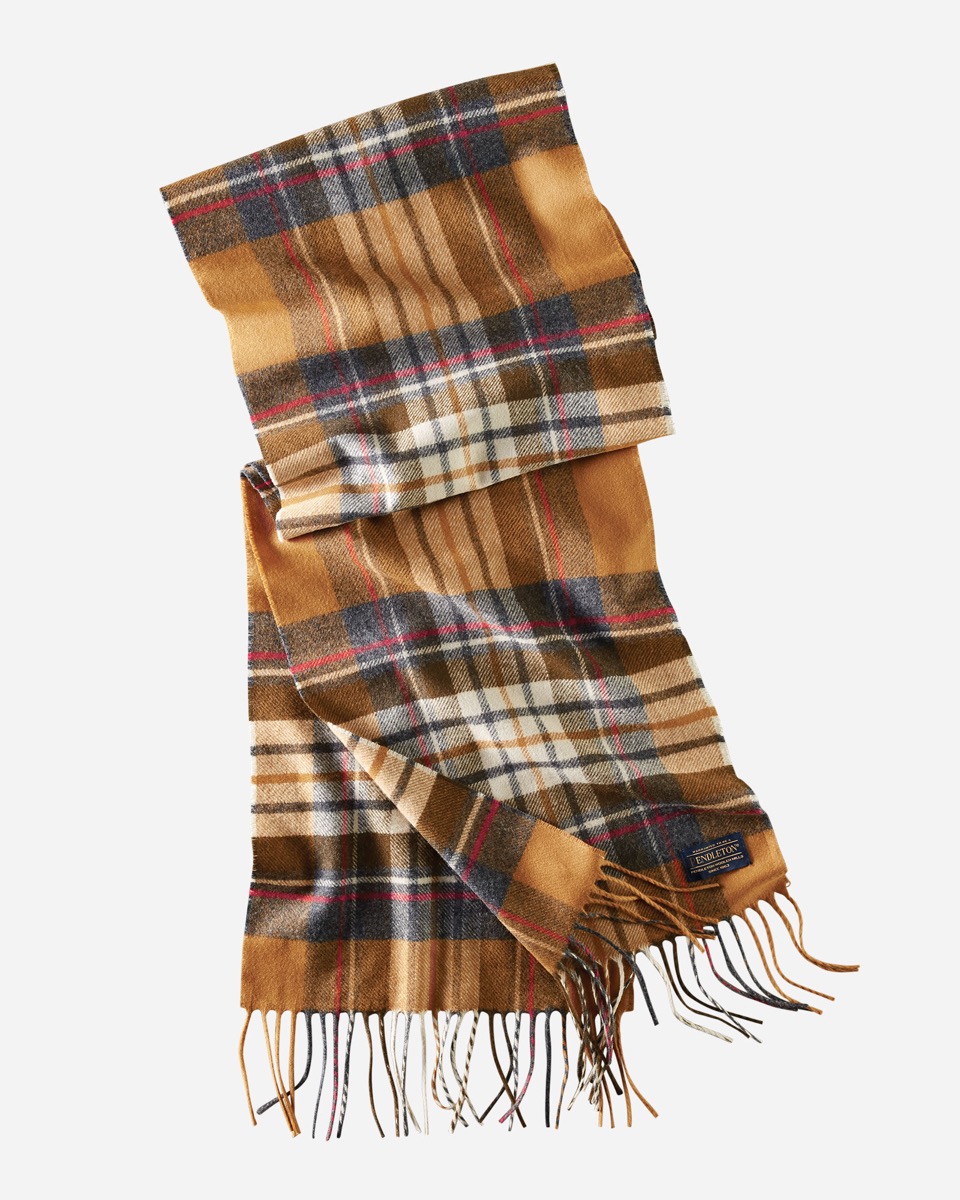 yellow plaid pendleton scarf