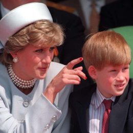 Diana, Princess of Wales with Prince Harry in 1995