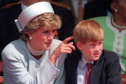 Diana, Prințesa de Wales cu Prințul Harry în 1995