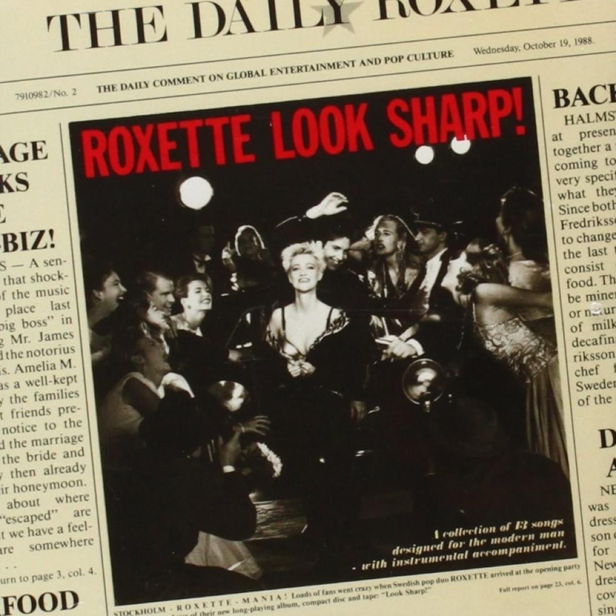 album cover of look sharp! by roxette