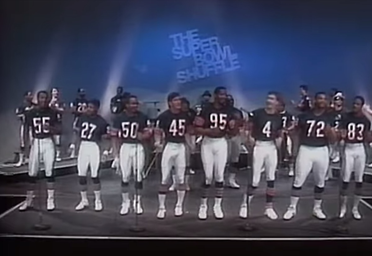 Chicago Bears doing the Super Bowl Shuffle