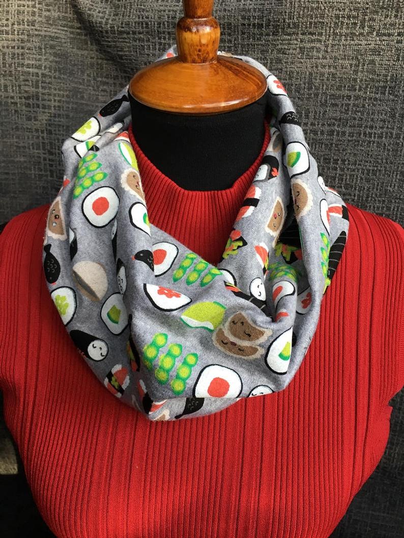 Sushi print scarf
