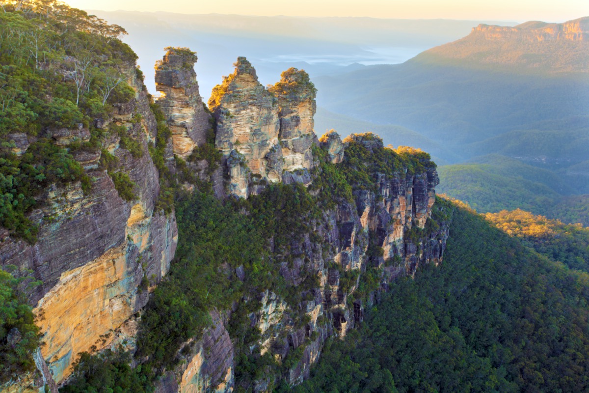 the three sisters rock formation in new south wales australia