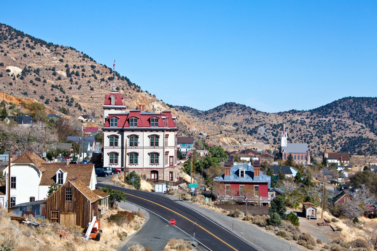 view of a mountain town in nevada