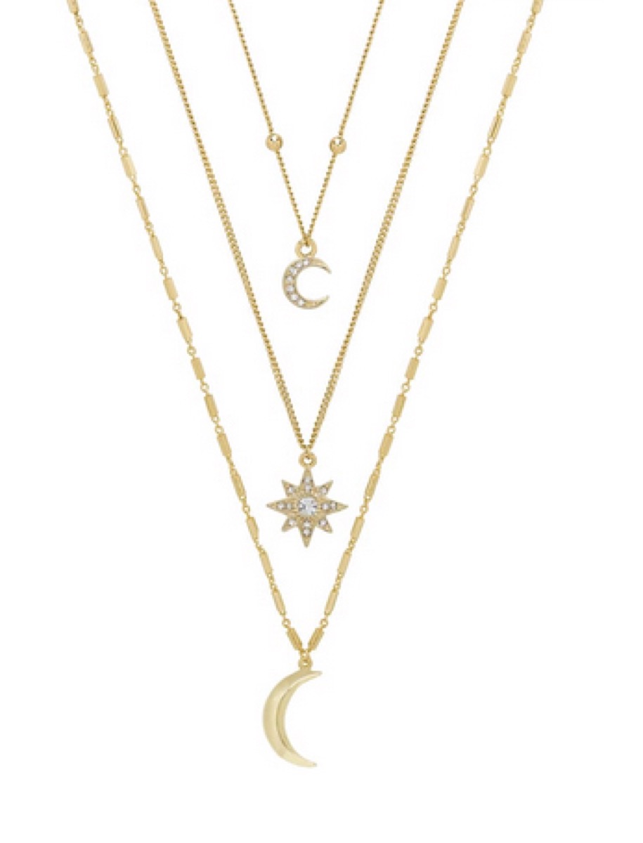 three celestial pendant necklaces