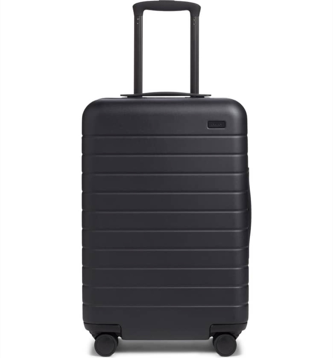 black rolling suitcase