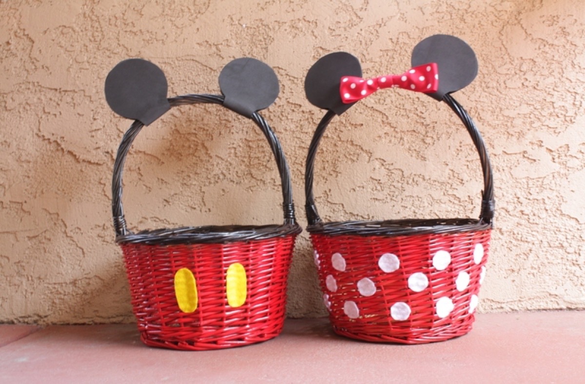 Mickey and Minnie Easter baskets