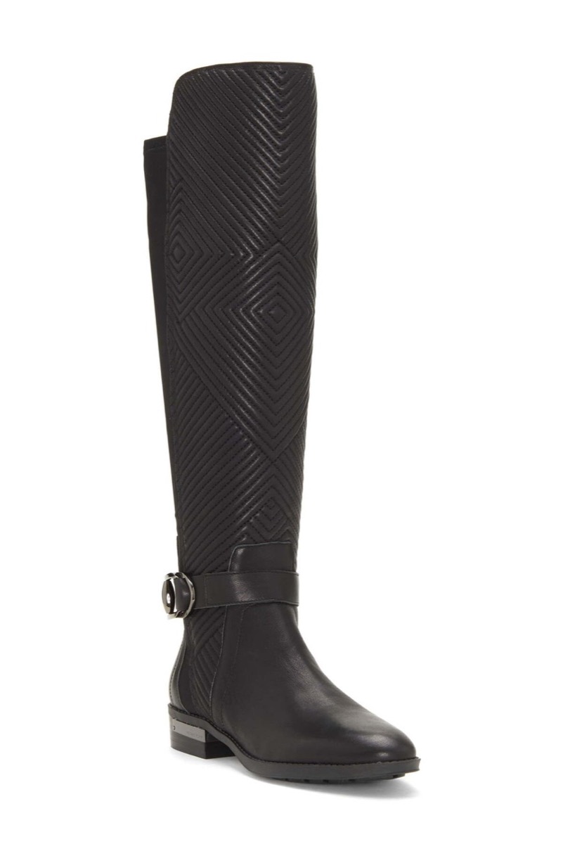 Quilted over-the-knee boot