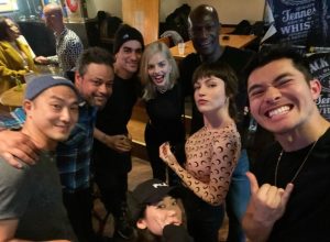 samara weaving with snake eyes co-stars in Japan