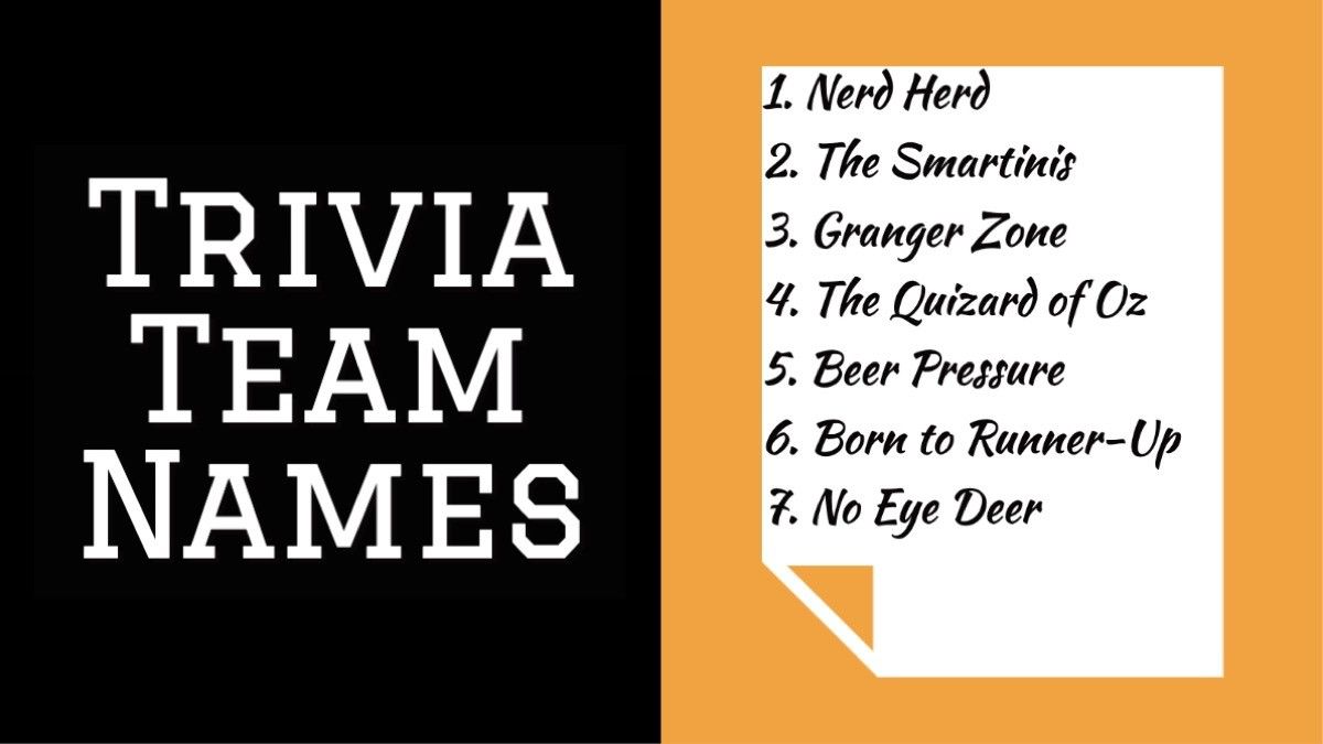 50 Trivia Team Names For Your Next Game Night Best Life